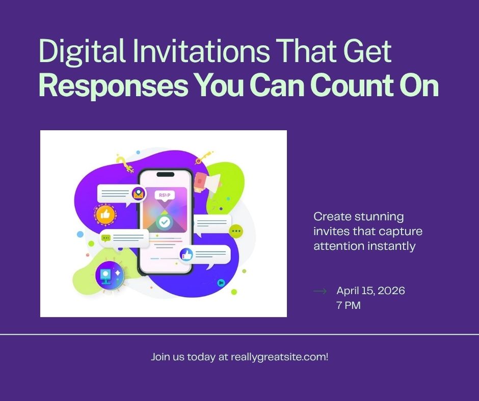 Smartphone showing high RSVP response rate on digital invitation dashboard
