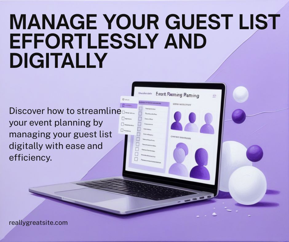 Digital guest list management dashboard showing RSVP tracking and attendance data