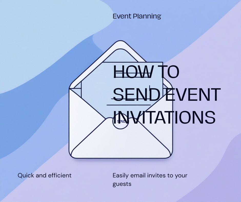 Laptop-Bildschirm mit geöffneter E-Mail-Einladung mit buntem HTML-Design