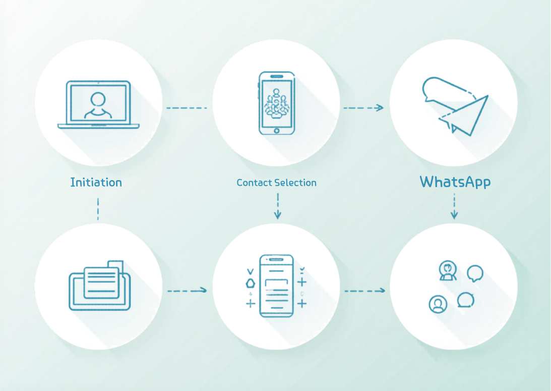 Smartphone-Bildschirm mit WhatsApp-Nachricht und digitaler Einladungskarte