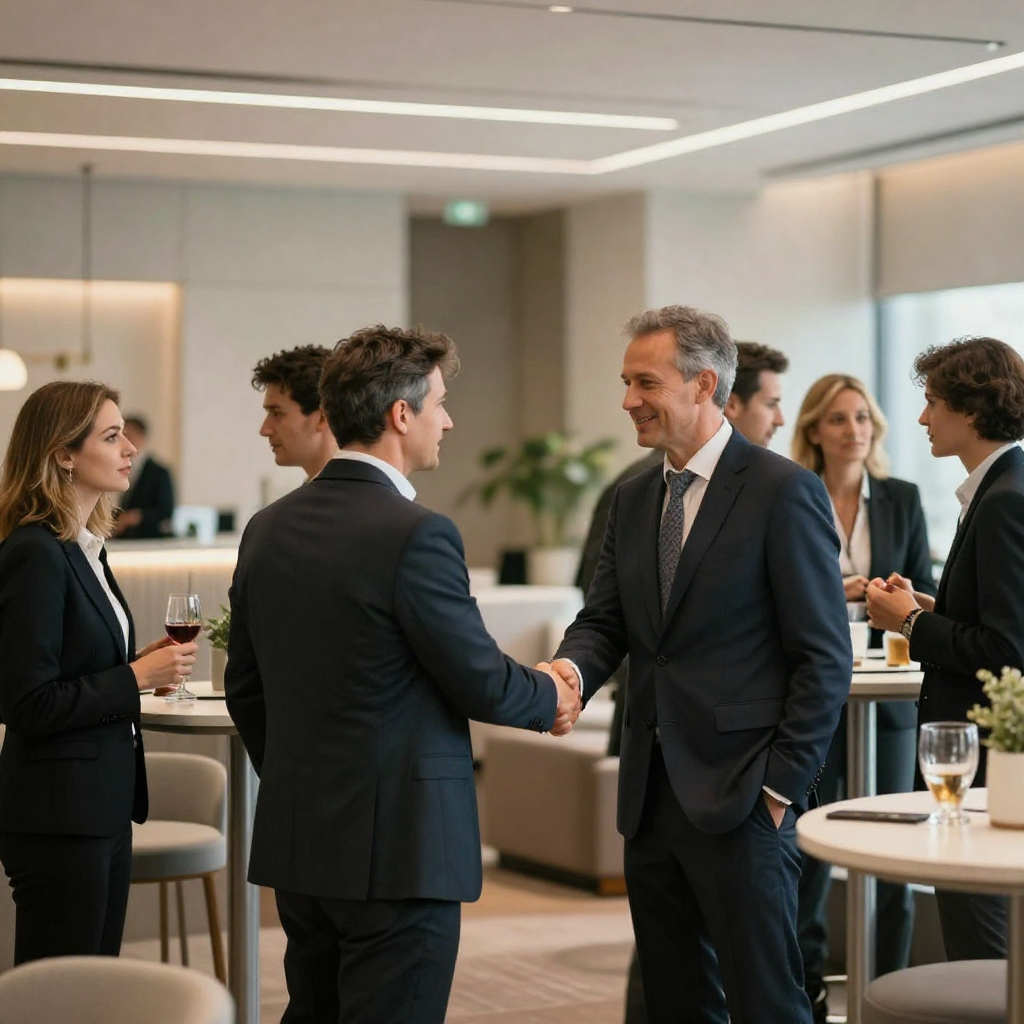 Professionelle digitale Einladungskarte für ein Firmenevent mit Corporate Design