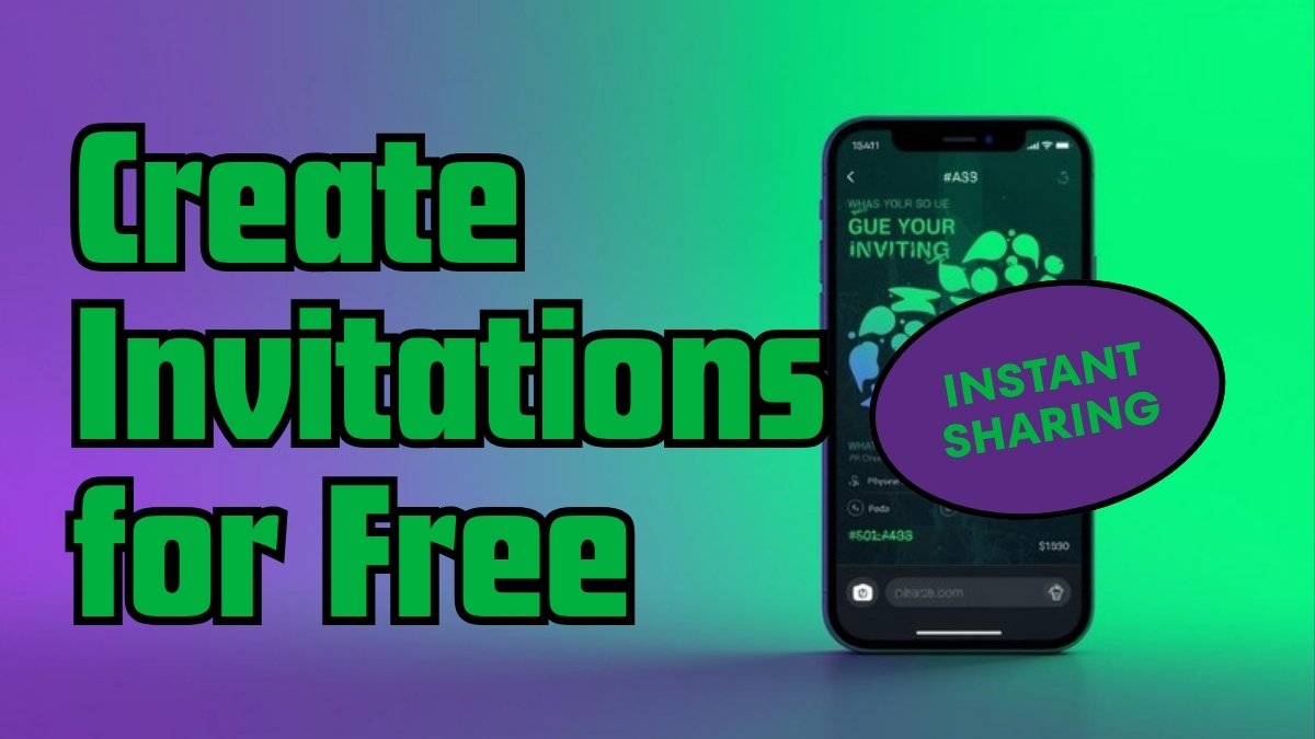 Free online invitation created on Invitofy and sent via WhatsApp on a smartphone screen