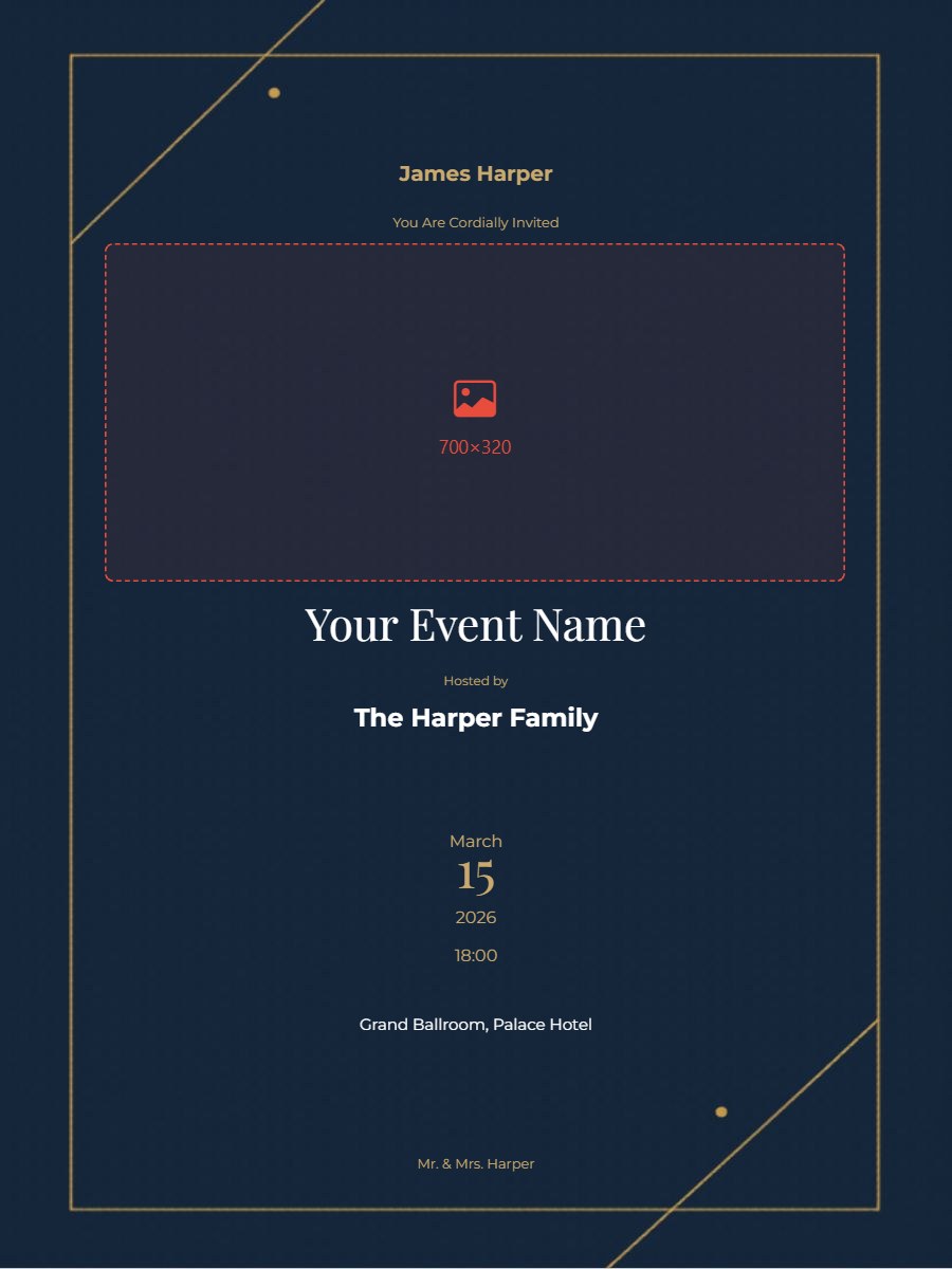 Professional Corporate Event Invitation digital invitation template, free on Feierpost