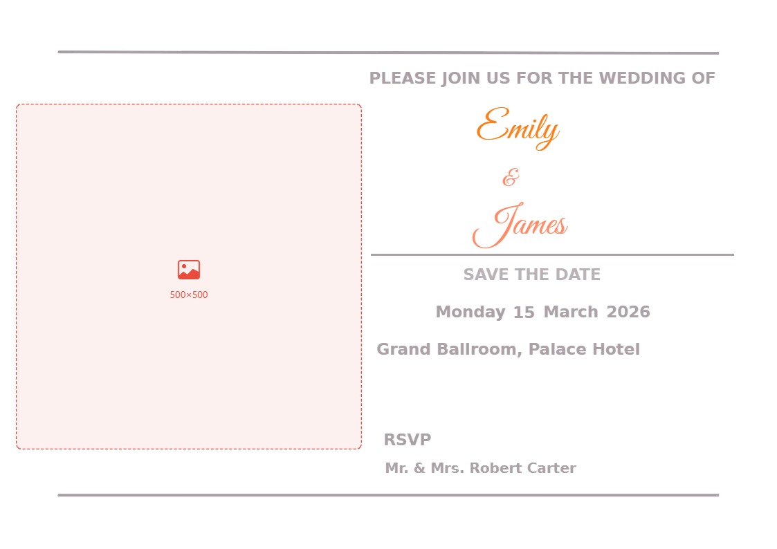 Cream Simple Wedding Card Invitation digital invitation template, free on Feierpost