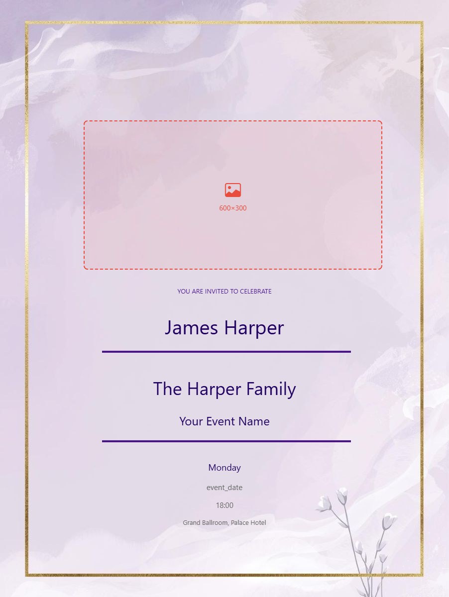 Religious Ceremony digital invitation template, free on Feierpost