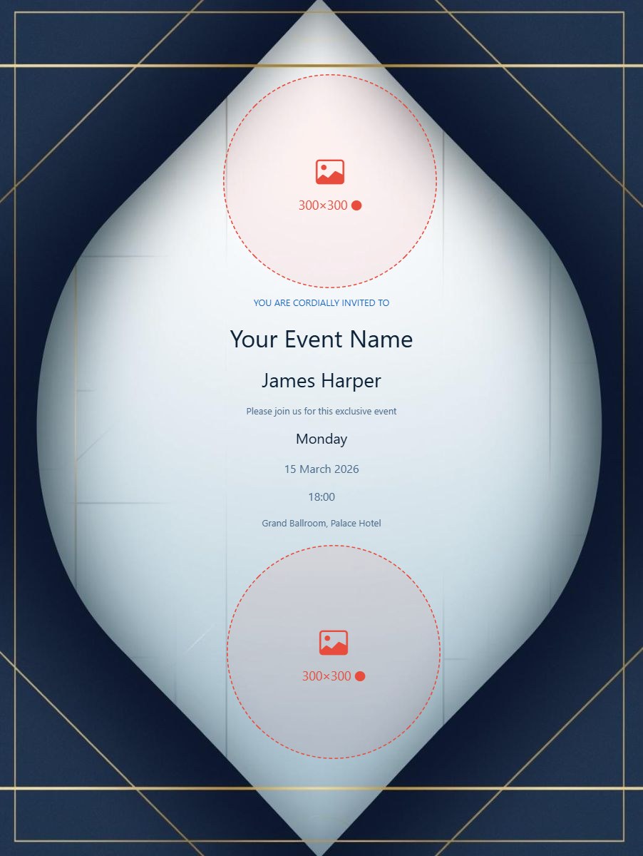 Corporate Event digital invitation template, free on Feierpost