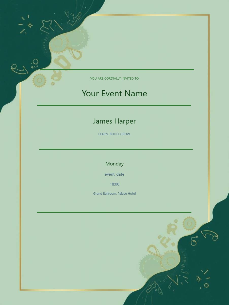 Workshop digital invitation template, free on Feierpost