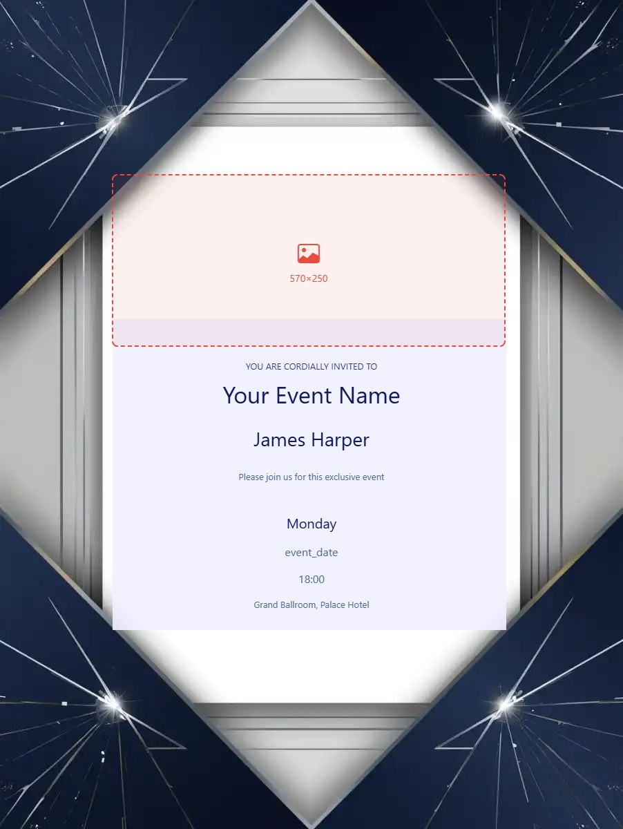 Trade Show digital invitation template, free on Feierpost